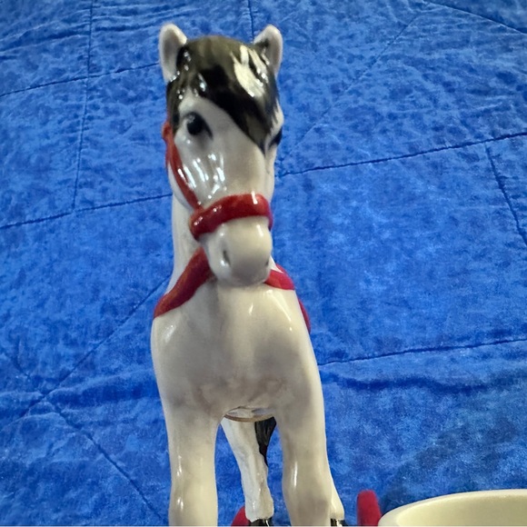 RARE Villeroy & Boch Christmas candleholder Horse Figurine...